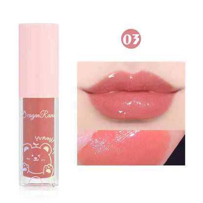 Water Light Glass Lip Glaze Hydrating Mirror Lips Oil Nourishing Moisturizing Pearlescent Glitter Cute Tootsie Mini Lip Gloss