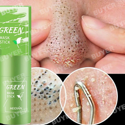 Green Tea Remove Blackhead Solid Mask Dispel Acne Blemish Cleansing