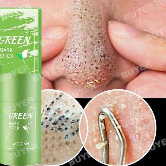 Green Tea Remove Blackhead Solid Mask Dispel Acne Blemish Cleansing