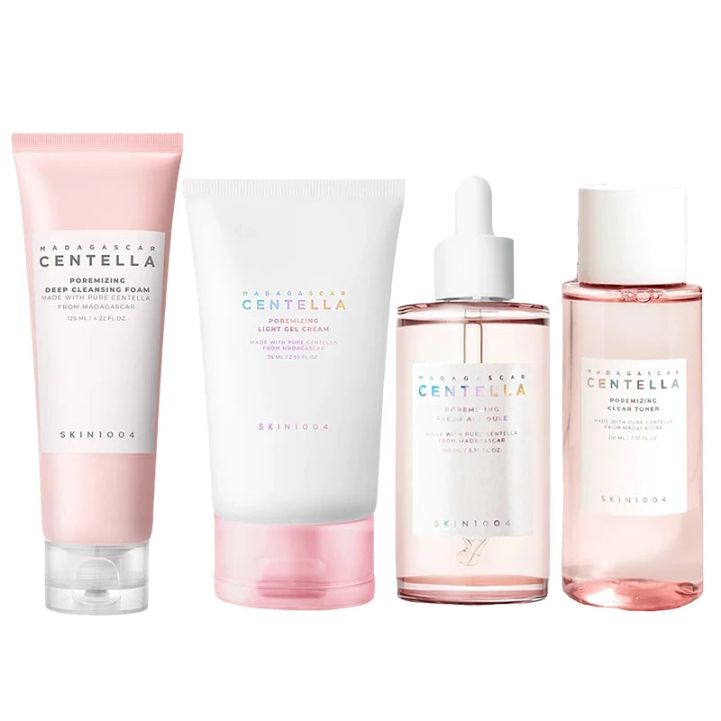 Korean Centella Pink Salt Pore Care Fresh Toner Ampoule Facial Serum