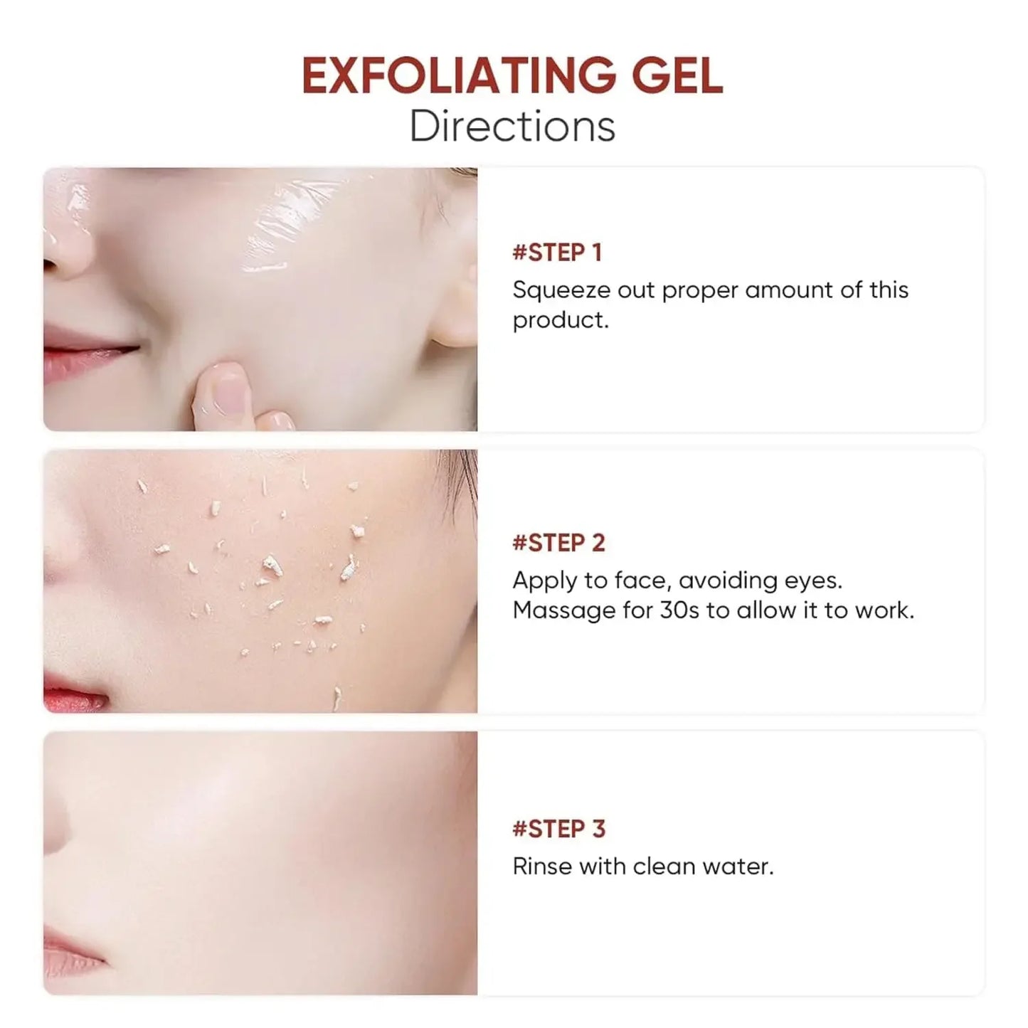 50g Skin Care Whitening Moisturizing Repair Face Scrub Cleanser Face Exfoliating Gel Acne Blackhead Treatment Removal Cream