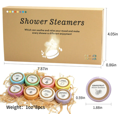 8-Pack Shower Steamers Aromatherapy Bombs