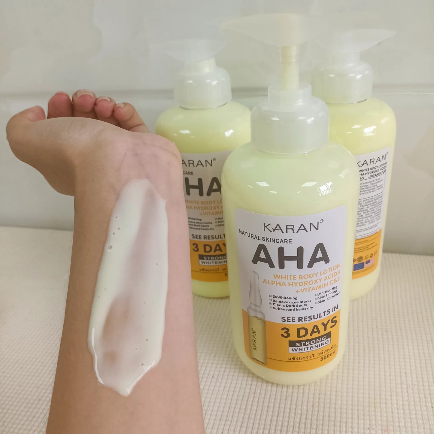 Whitening Body Cream AHA Hydroxy Acids Vitamin C&E Moisturizing