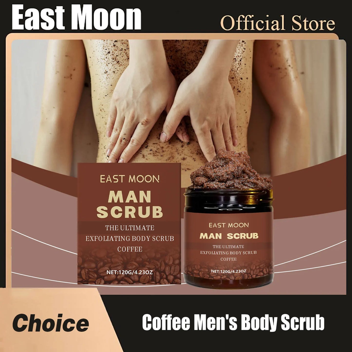 East Moon Coffee Men Body Nourishing Scrub Cream