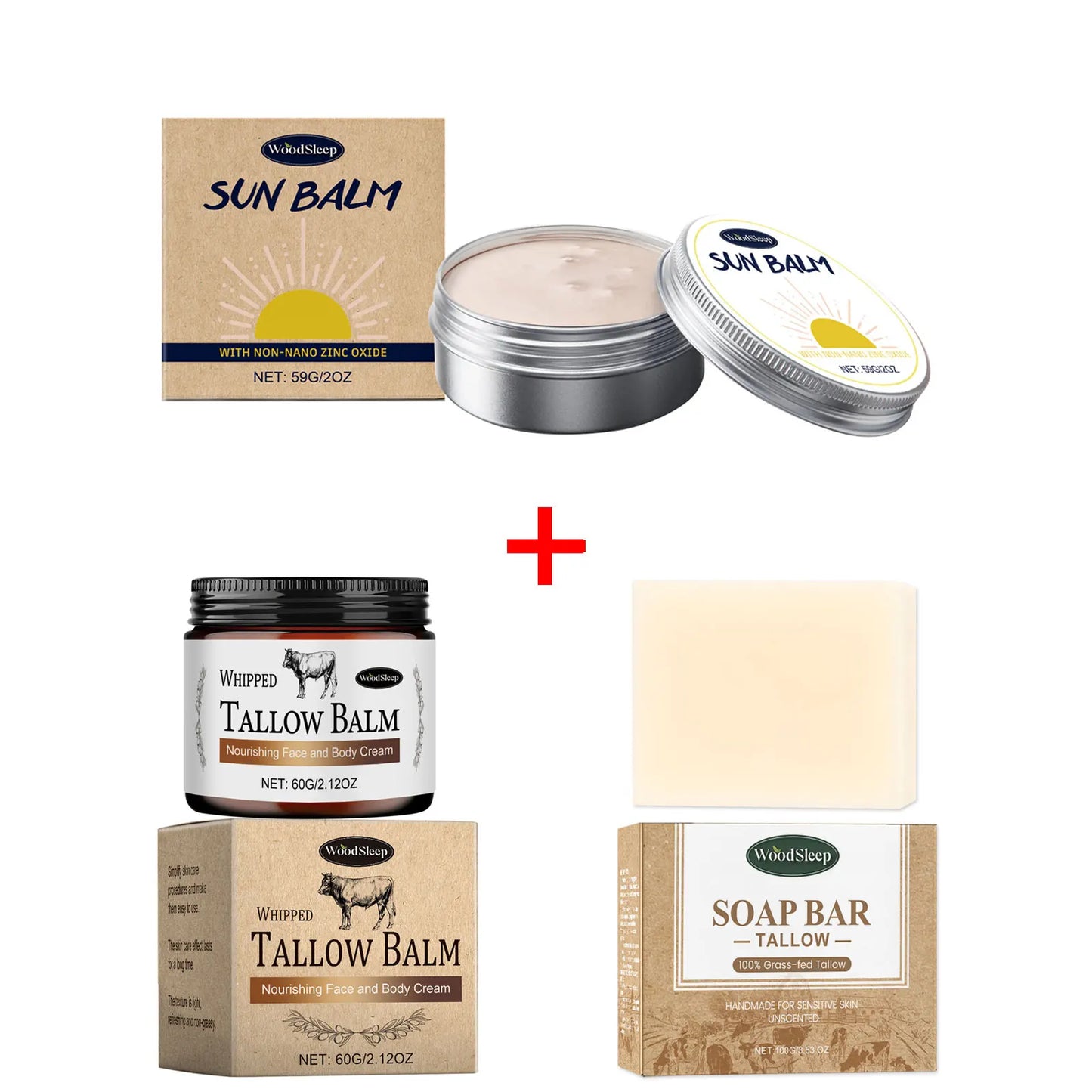 Beef Tallow Face Cream UV Isolation Protection Sunscreen