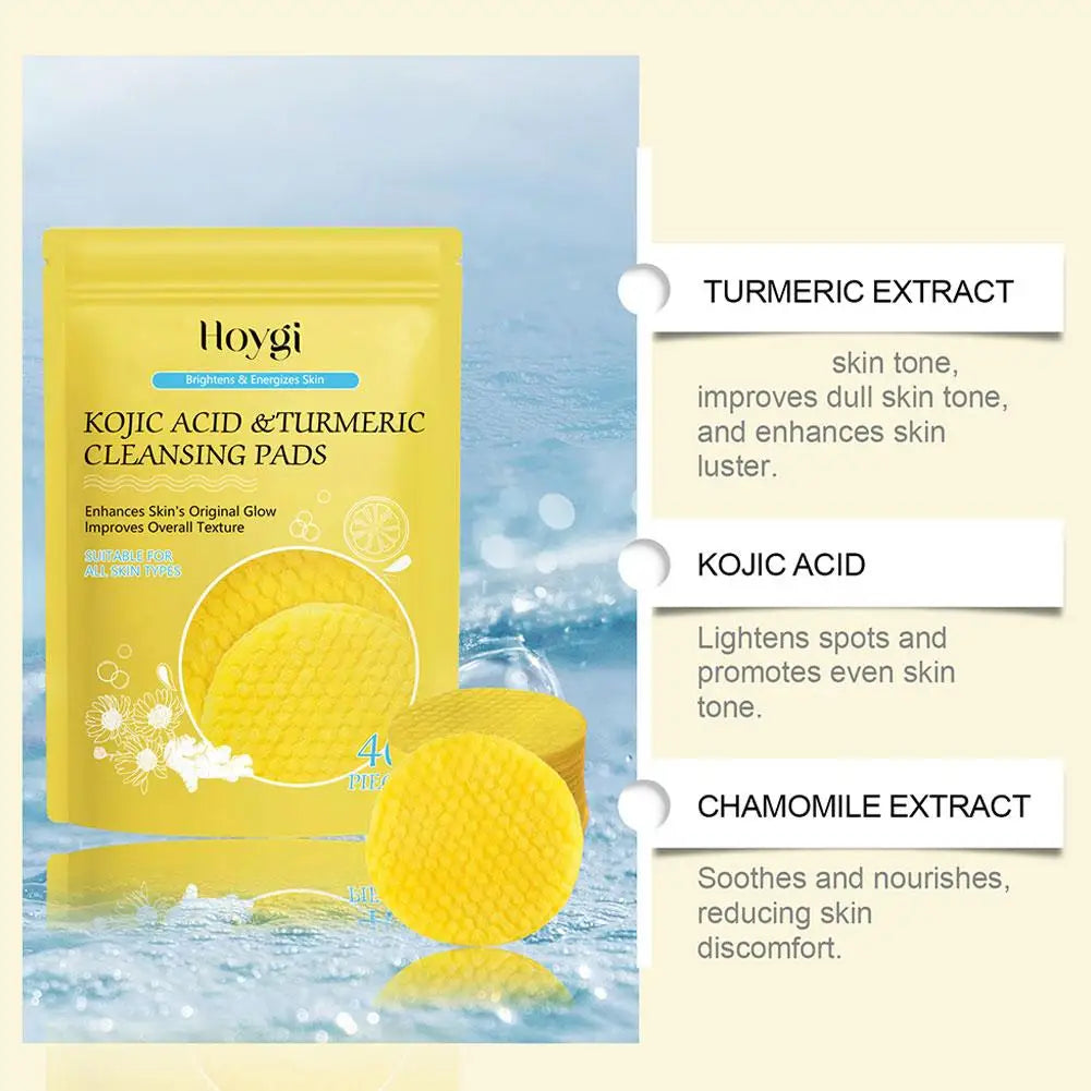 Turmeric Kojic Acid Cleansing products Exfoliating Cleansing Pads