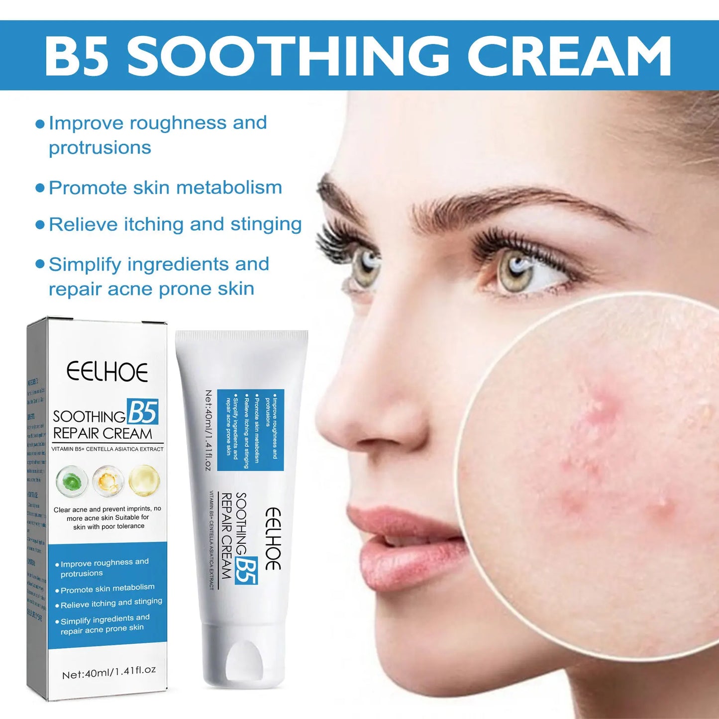 Centella Asiatica Repair Cream For Moisturizer Boost Skin Metabolism