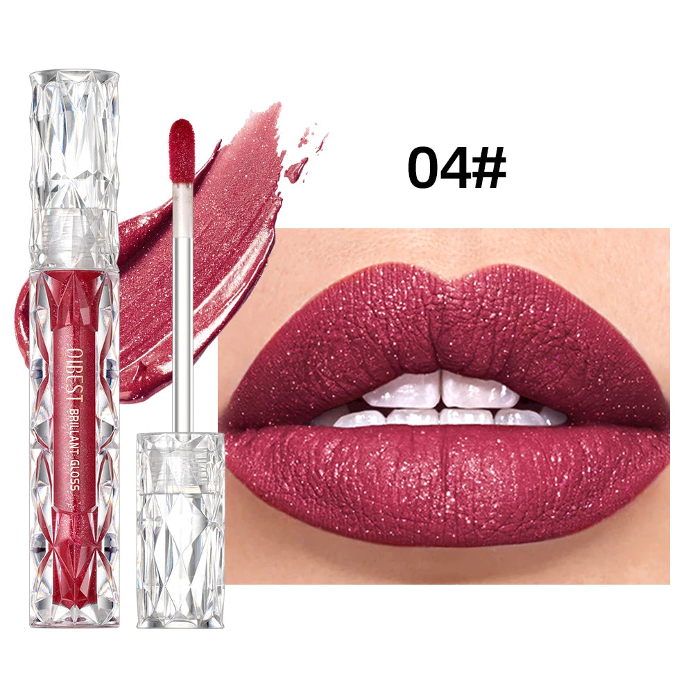 Waterproof Matte Diamond Shimmer Lipgloss