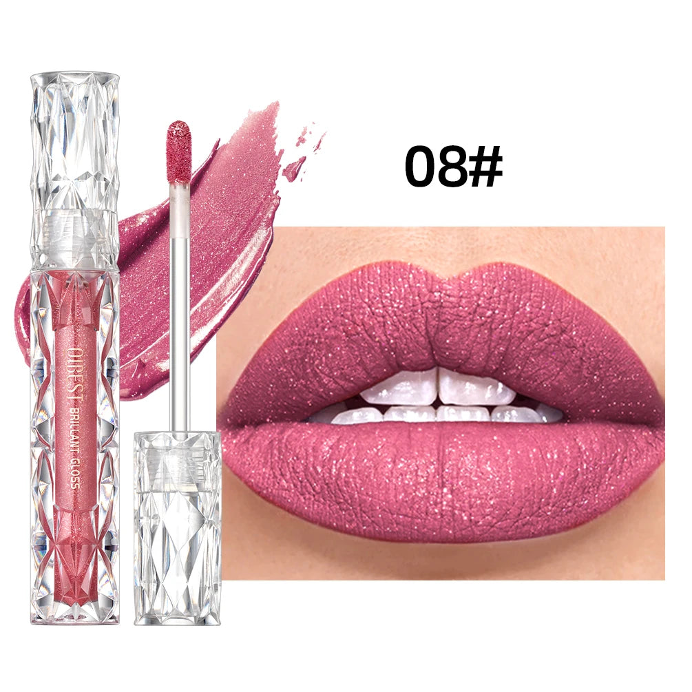 Waterproof Matte Diamond Shimmer Lipgloss
