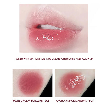 Lightweight and plump lip balm with a glossy mirror finish lips glass