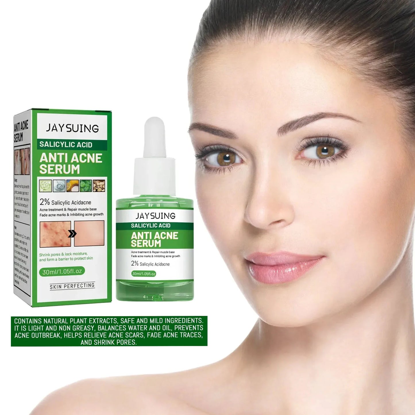 Anti Acn-e Face Serum Moisturizing Salicylic Acid Pimp-le Scar