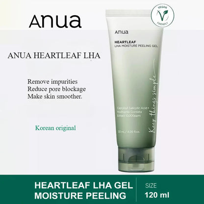 Anua Skincare Products Heartleaf LHA Moisture Peeling Gel Cleanser