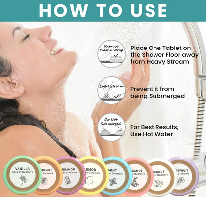 8-Pack Shower Steamers Aromatherapy Bombs