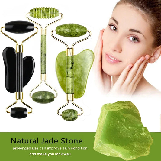 Guasha Natural Stone Massage Face Jade Roller Gua Sha Massage Tool