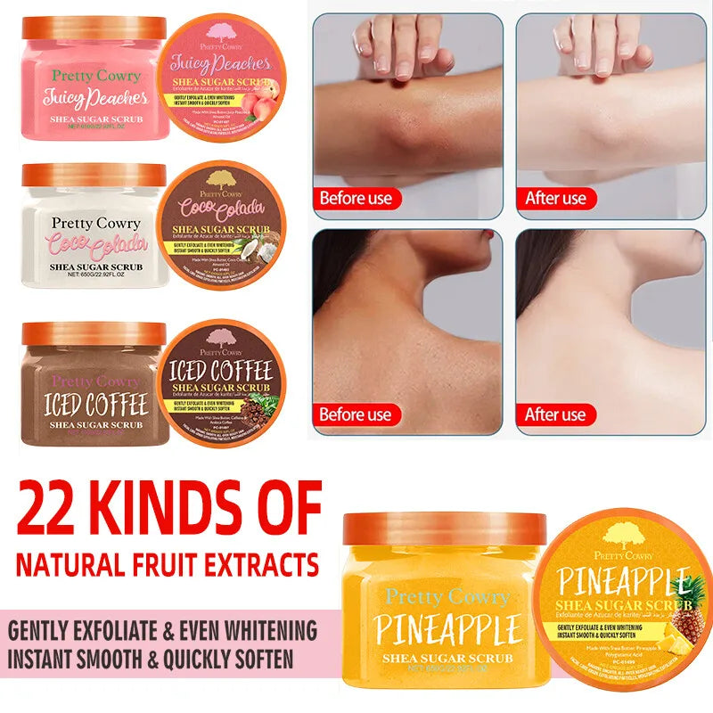 Pretty Cowry Natural Sugar and Salt Body Scrub Deep Cleansing