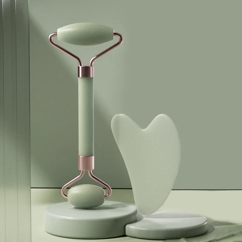 2Pcs Resin Face Roller Guasha Set