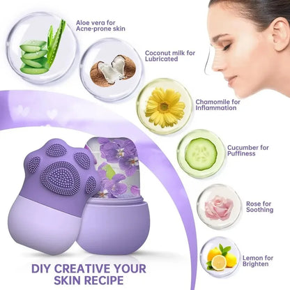 Silicone Ice Facial Roller Cooling Face Eye Body Massager